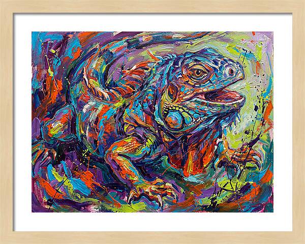 Lively Lizard In Expressionist Style