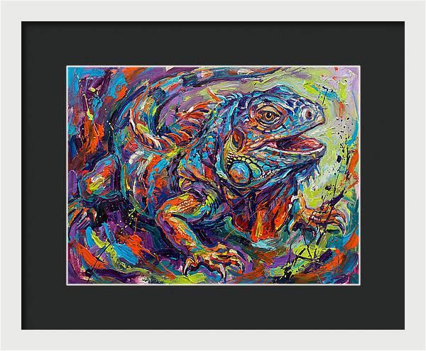 Lively Lizard In Expressionist Style