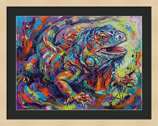 Lively Lizard In Expressionist Style