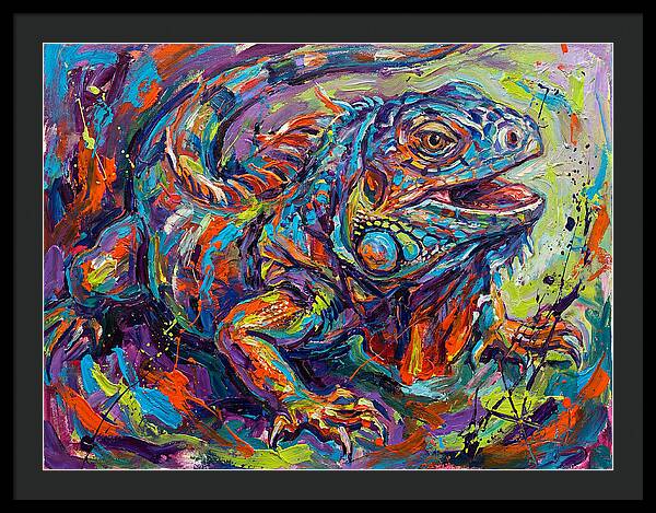 Lively Lizard In Expressionist Style