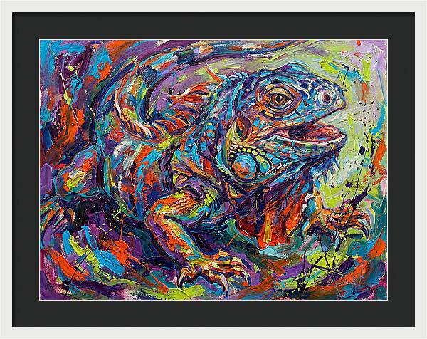 Lively Lizard In Expressionist Style