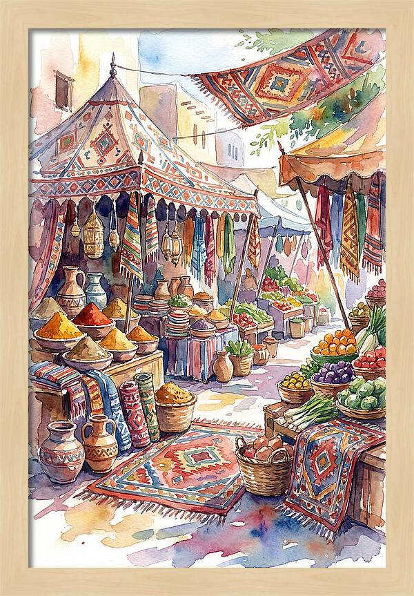 Lively Street Bazaar Atmosphere