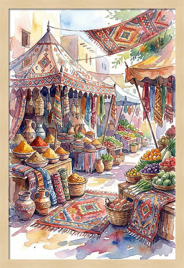 Lively Street Bazaar Atmosphere