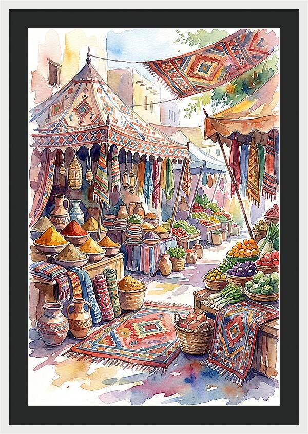 Lively Street Bazaar Atmosphere