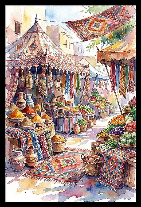 Lively Street Bazaar Atmosphere