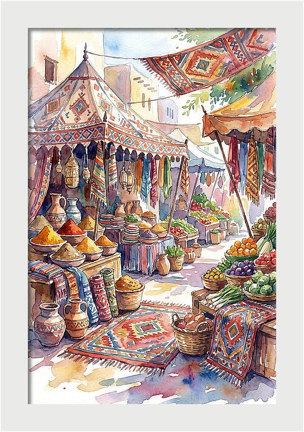 Lively Street Bazaar Atmosphere