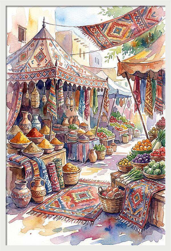 Lively Street Bazaar Atmosphere