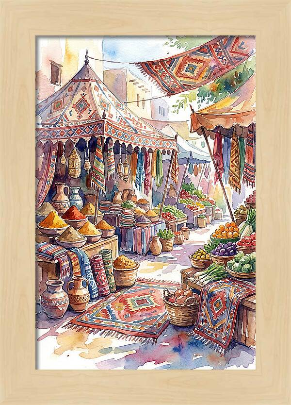 Lively Street Bazaar Atmosphere