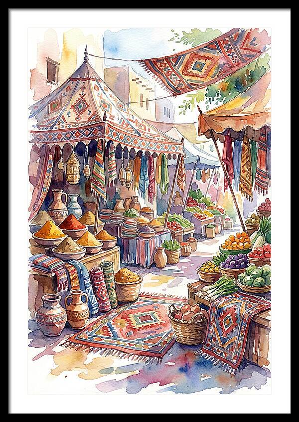 Lively Street Bazaar Atmosphere