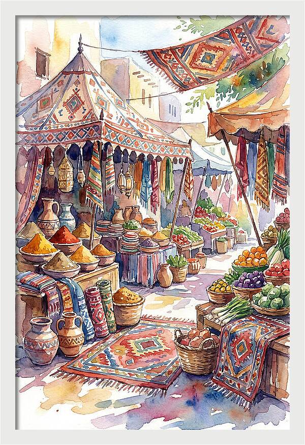 Lively Street Bazaar Atmosphere