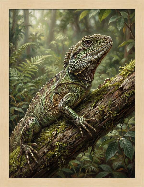 Lizard Among Lush Foliage
