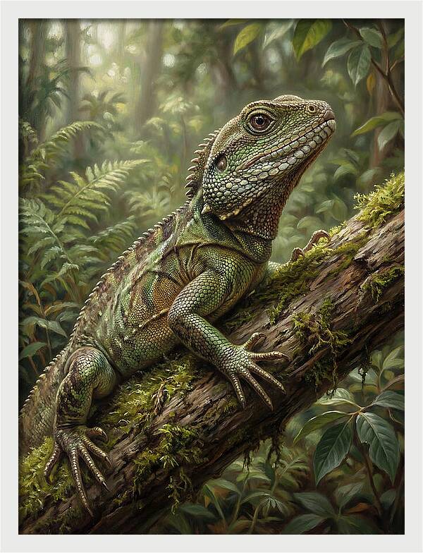 Lizard Among Lush Foliage