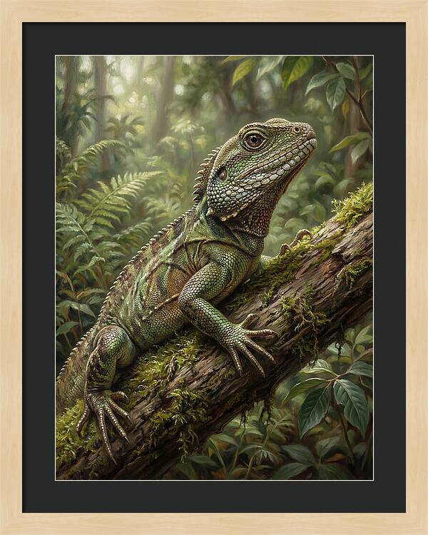 Lizard Among Lush Foliage