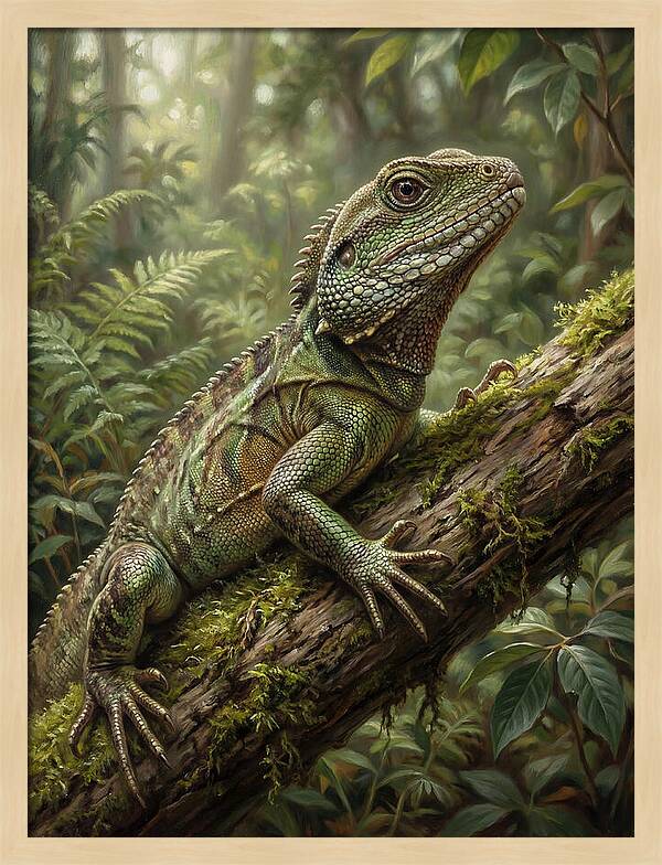 Lizard Among Lush Foliage
