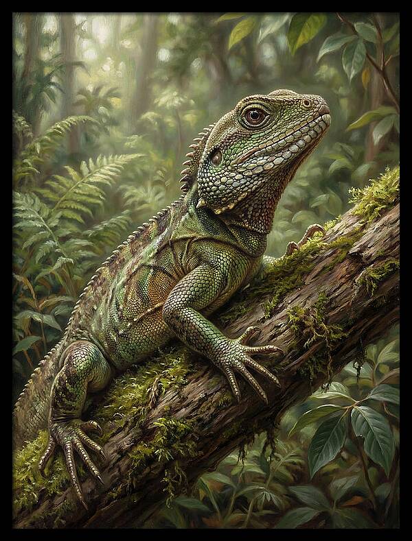 Lizard Among Lush Foliage