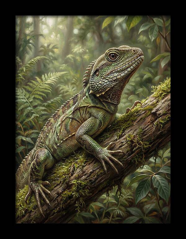 Lizard Among Lush Foliage