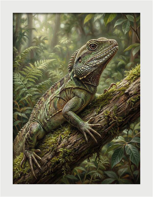 Lizard Among Lush Foliage