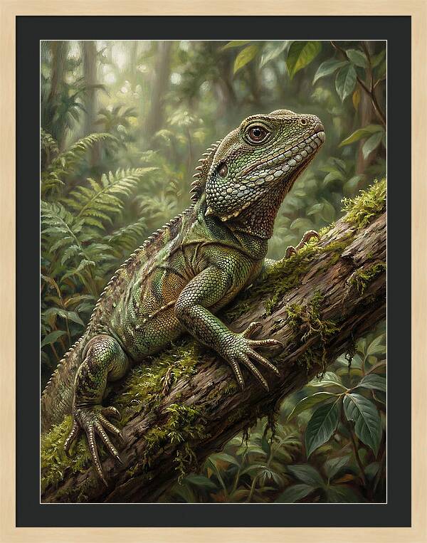 Lizard Among Lush Foliage