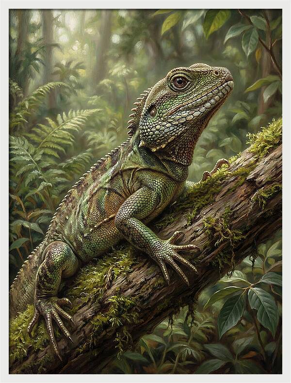 Lizard Among Lush Foliage