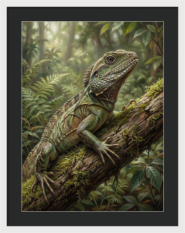 Lizard Among Lush Foliage