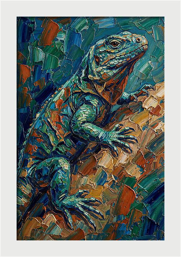 Lizard In Vibrant Colors