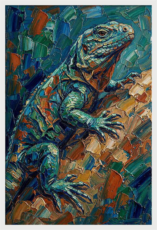 Lizard In Vibrant Colors