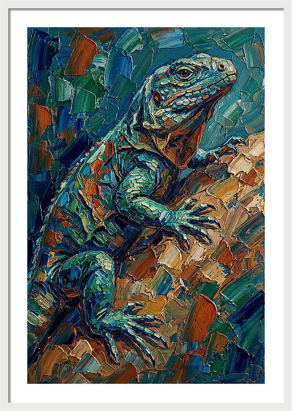Lizard In Vibrant Colors