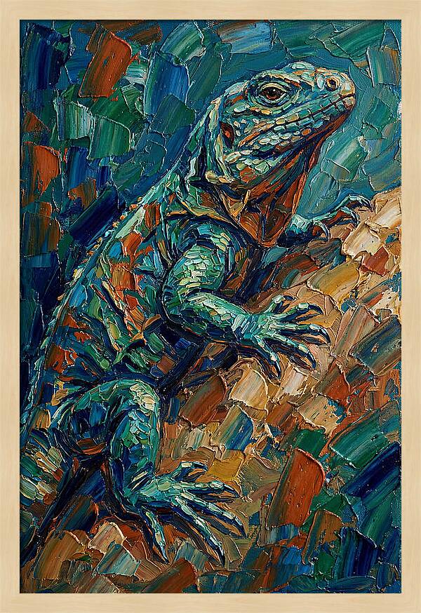 Lizard In Vibrant Colors