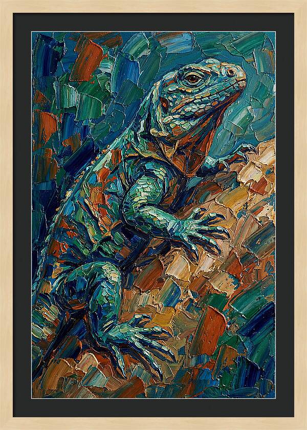 Lizard In Vibrant Colors