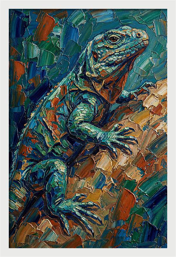 Lizard In Vibrant Colors