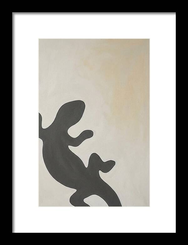 Lizard Silhouette On Soft Background