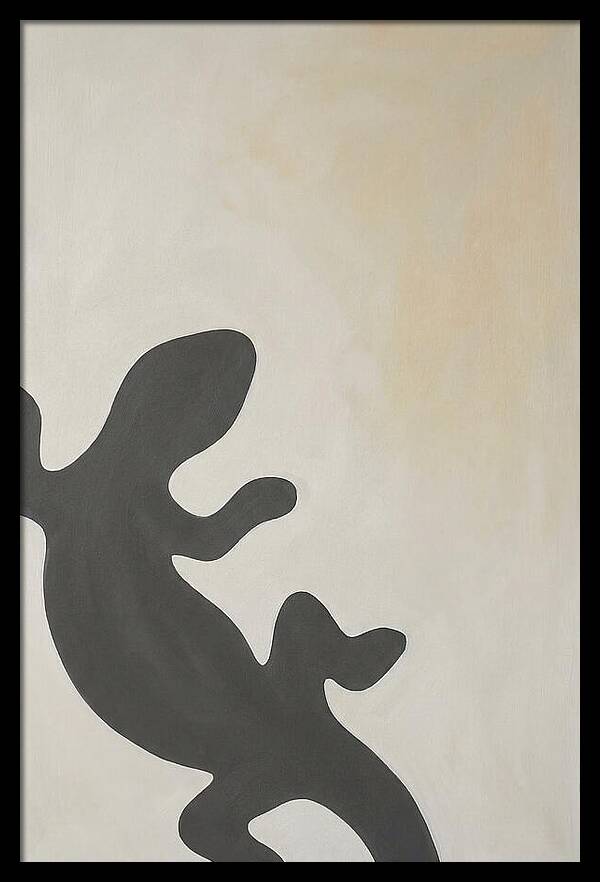 Lizard Silhouette On Soft Background