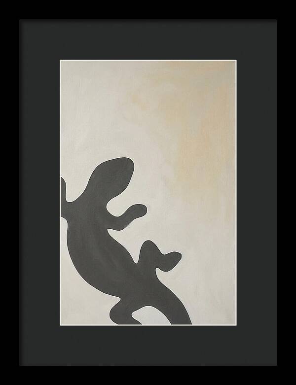 Lizard Silhouette On Soft Background