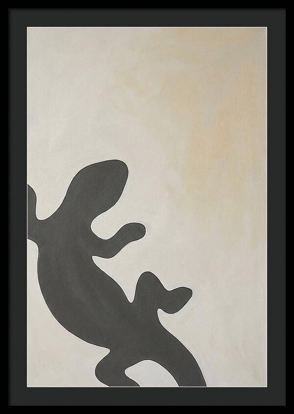 Lizard Silhouette On Soft Background