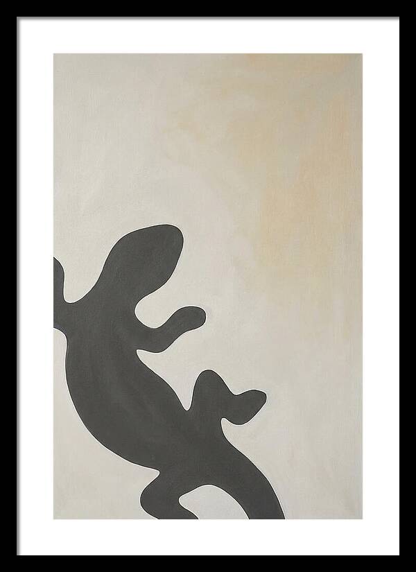 Lizard Silhouette On Soft Background