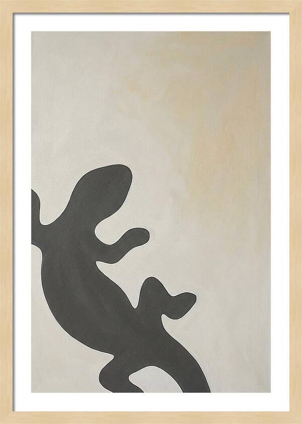 Lizard Silhouette On Soft Background