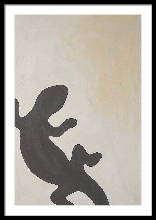 Lizard Silhouette On Soft Background