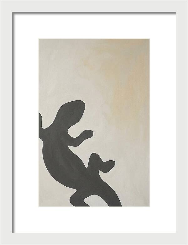 Lizard Silhouette On Soft Background