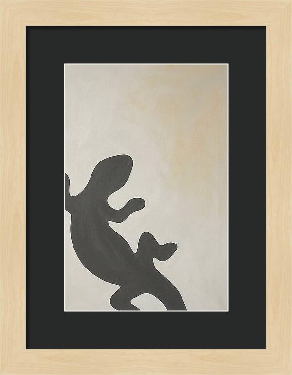 Lizard Silhouette On Soft Background