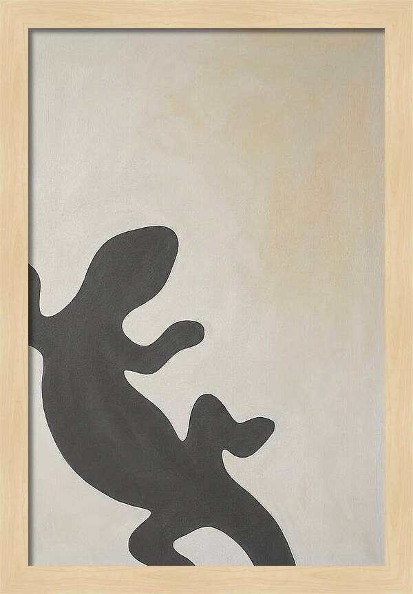 Lizard Silhouette On Soft Background