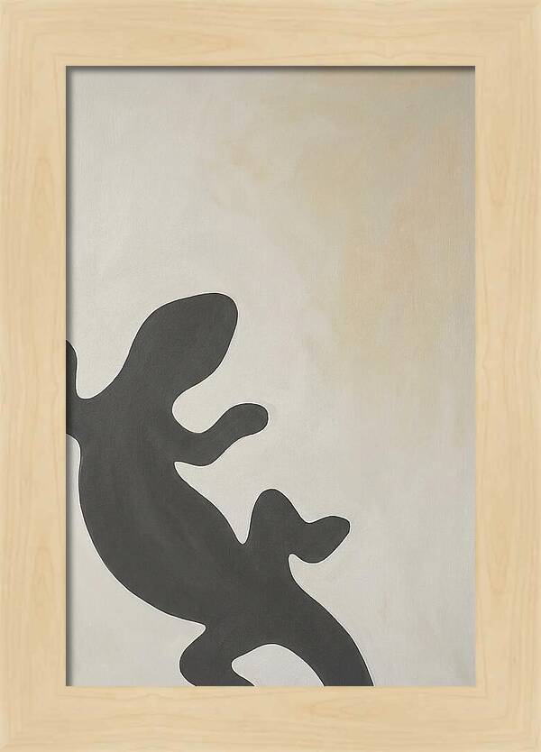 Lizard Silhouette On Soft Background