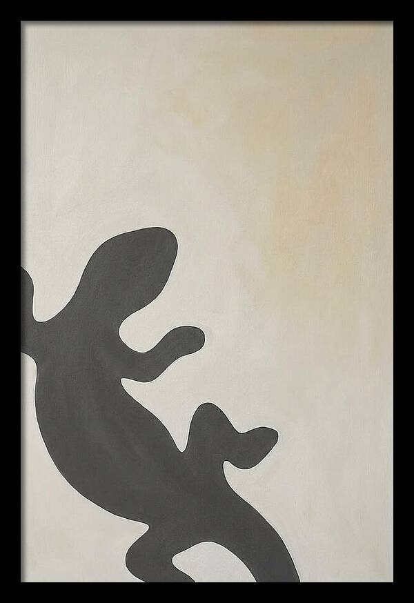 Lizard Silhouette On Soft Background
