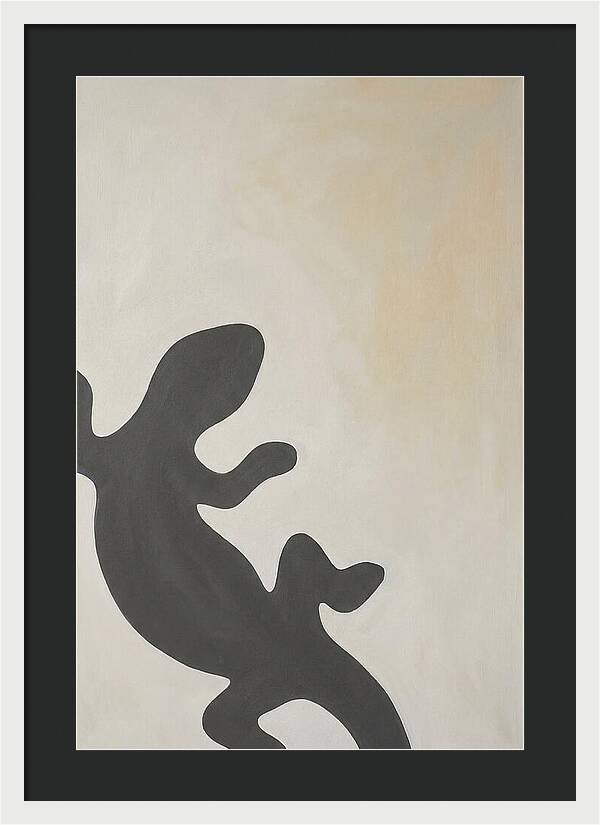 Lizard Silhouette On Soft Background