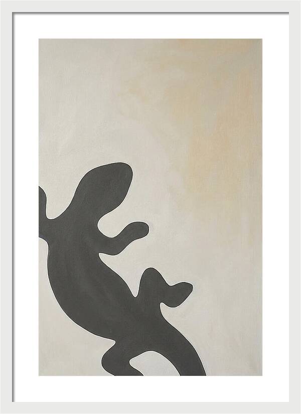 Lizard Silhouette On Soft Background