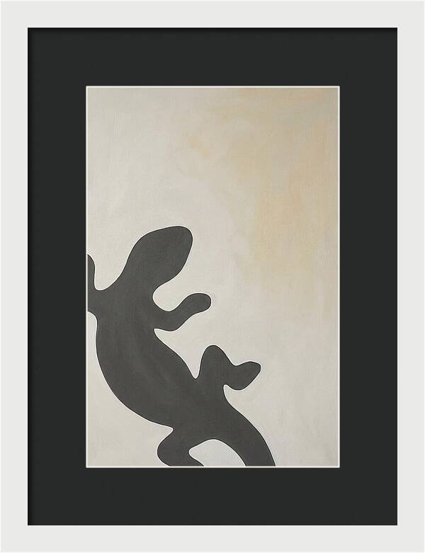 Lizard Silhouette On Soft Background
