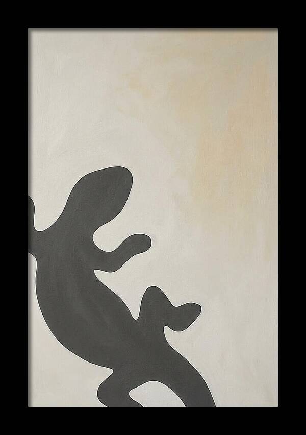Lizard Silhouette On Soft Background