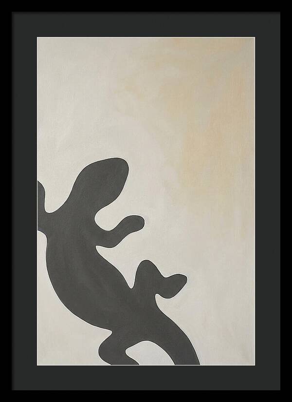 Lizard Silhouette On Soft Background
