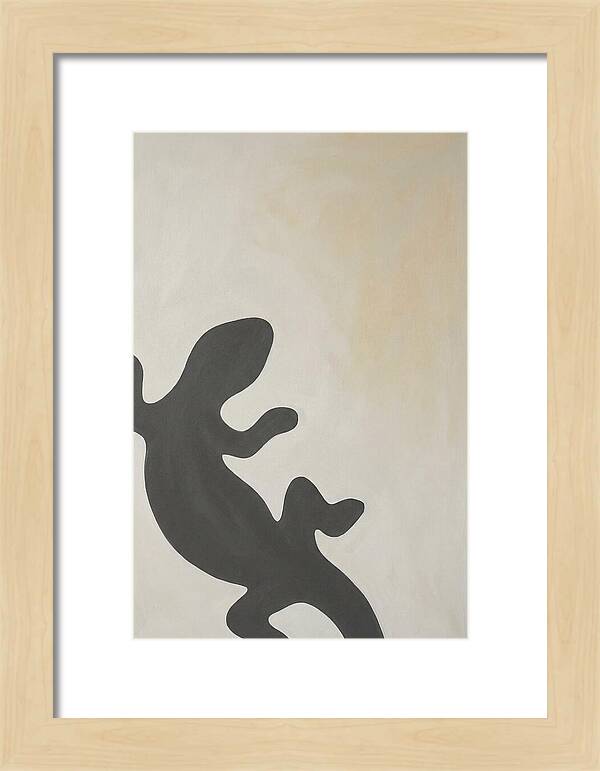 Lizard Silhouette On Soft Background