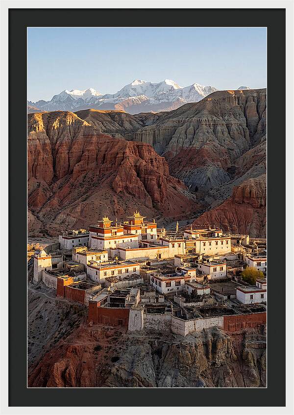 Lo Manthang Walled City At Dusk