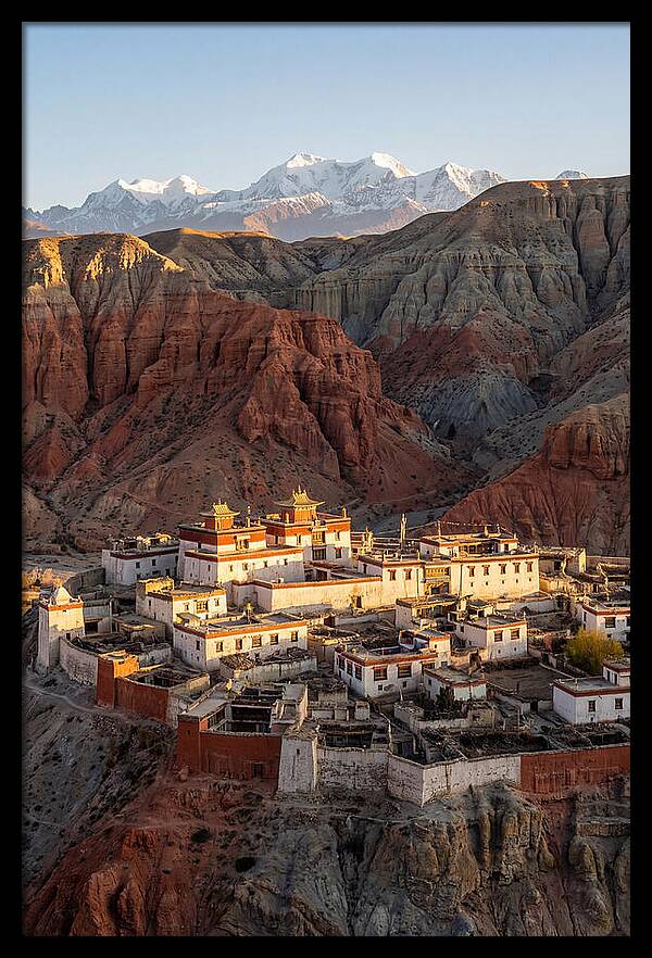 Lo Manthang Walled City At Dusk